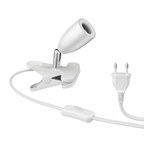ledscom.de Klemmleuchte LIK, weiß matt, 1x E27 max. 60W von ledscom.de