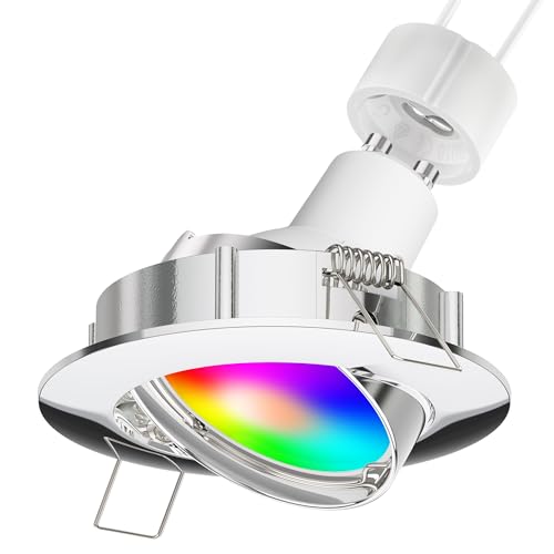 ledscom.de LED Decken-Einbaustrahler CIRC schwenkbar chrom inkl. Smart Home RGBW GU10 LED Lampe, 5,41W, 473lm ledscom.de LED Decken-Einbaustrahler CIRC schwenkbar chrom inkl. Smart Home RGBW GU10 LED Lampe, 5,41W, 473lm von ledscom.de