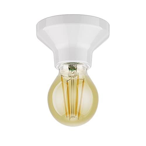 ledscom.de LED Deckenleuchte Elektra Porzellan, inkl. LED gold max. 778lm, 3-Stufen dimmen, extra-warmweiß von ledscom.de