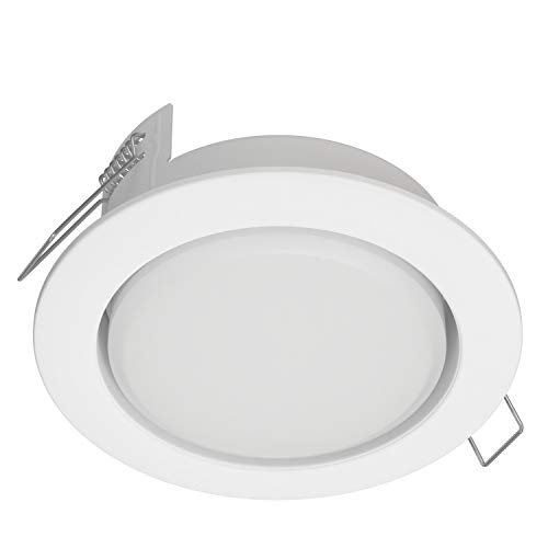 ledscom.de LED Einbaustrahler Zobe II flach GX53 weiß matt rund 10,063W 1038lm warm-weiß 107mm Ø Lochkreis 90mm Ø von ledscom.de