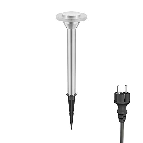 ledscom.de LED Gartenleuchte ALF chrom matt mit Erdspieß und Trafo für außen, IP44, 70lm, warm-weiß ledscom.de LED Gartenleuchte ALF chrom matt mit Erdspieß und Trafo für außen, IP44, 70lm, warm-weiß von ledscom.de