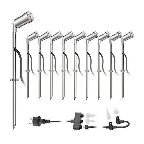ledscom.de LED Gartenstrahler Spico mit Erdspieß für außen IP44 je 105lm warm-weiß 10er Set ledscom.de LED Gartenstrahler Spico mit Erdspieß für außen IP44 je 105lm warm-weiß 10er Set von ledscom.de