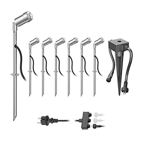 ledscom.de LED Gartenstrahler Spico mit Erdspieß und Dämmerungssensor für außen IP44 je 105lm warm-weiß 7er Set ledscom.de LED Gartenstrahler Spico mit Erdspieß und Dämmerungssensor für außen IP44 je 105lm warm-weiß 7er Set von ledscom.de