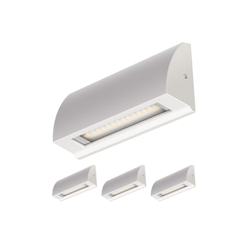 ledscom.de 4 Stück LED Wandleuchte/Treppenlicht SEGIN für außen, IP54, flach, Downlight matt, eckig, 3,8 W, 265lm, warmweiß ledscom.de 4 Stück LED Wandleuchte/Treppenlicht SEGIN für außen, IP54, flach, Downlight matt, eckig, 3,8 W, 265lm, warmweiß von ledscom.de
