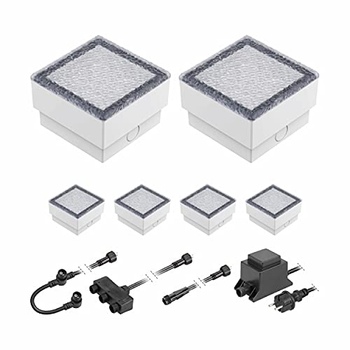 ledscom.de LED Pflaster-Stein Gorgon Boden-Einbauleuchte für außen 10x10cm 12V kaltweiß 6er Set ledscom.de LED Pflaster-Stein Gorgon Boden-Einbauleuchte für außen 10x10cm 12V kaltweiß 6er Set von ledscom.de