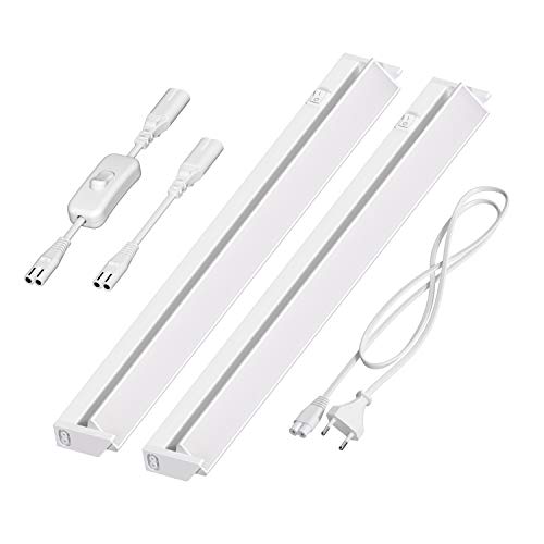 ledscom.de LED Unterbau-Leuchte LIWO 58cm, schwenkbar, mit Schalter, 19,1474W, je 1080lm, weiß, 2er Set von ledscom.de