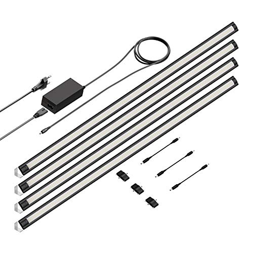 ledscom.de LED Unterbau-Leuchte SIRIS schwarz matt, Eckmontage, flach, 90cm, je 1044lm, weiß 4er Set ledscom.de LED Unterbau-Leuchte SIRIS schwarz matt, Eckmontage, flach, 90cm, je 1044lm, weiß 4er Set von ledscom.de