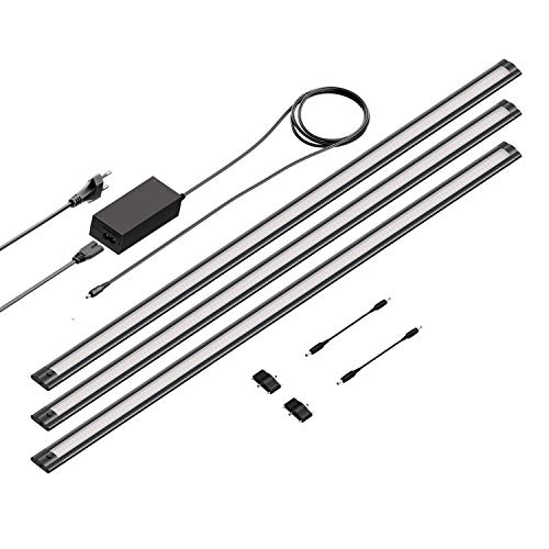 ledscom.de LED Unterbau-Leuchte SIRIS schwarz matt, flach, 90cm, je 1044lm, weiß 3er Set ledscom.de LED Unterbau-Leuchte SIRIS schwarz matt, flach, 90cm, je 1044lm, weiß 3er Set von ledscom.de