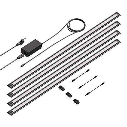 ledscom.de LED Unterbau-Leuchte SIRIS schwarz matt, flach, 90cm, je 1044lm, weiß 4er Set ledscom.de LED Unterbau-Leuchte SIRIS schwarz matt, flach, 90cm, je 1044lm, weiß 4er Set von ledscom.de