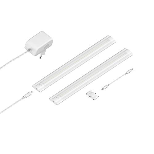 ledscom.de LED Unterbau-Leuchte SIRIS weiß matt, flach, je 30cm, je 370lm, weiß, 2er Set ledscom.de LED Unterbau-Leuchte SIRIS weiß matt, flach, je 30cm, je 370lm, weiß, 2er Set von ledscom.de