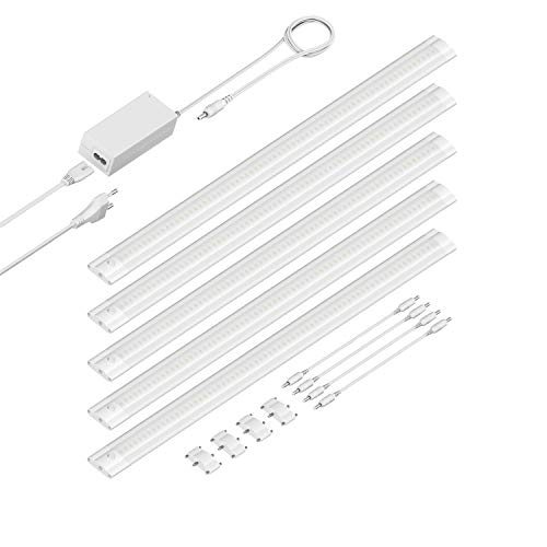 ledscom.de LED Unterbau-Leuchte SIRIS weiß matt, flach, je 50cm, je 531lm, warm-weiß, 5er Set ledscom.de LED Unterbau-Leuchte SIRIS weiß matt, flach, je 50cm, je 531lm, warm-weiß, 5er Set von ledscom.de
