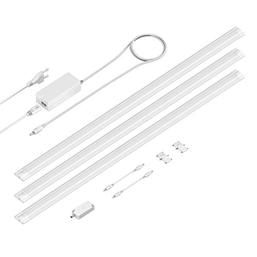 ledscom.de LED Unterbau-Leuchte SIRIS weiß matt, mit Touch-Dimmer flach, je 90cm, je 963lm, warm-weiß 3er Set ledscom.de LED Unterbau-Leuchte SIRIS weiß matt, mit Touch-Dimmer flach, je 90cm, je 963lm, warm-weiß 3er Set von ledscom.de