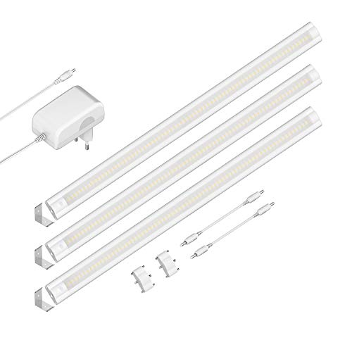 ledscom.de LED Unterbau-Leuchte SIRIS weiß matt, mit Verbinder, Eckmontage, flach, je 50cm, je 531lm, warm-weiß, 3er Set ledscom.de LED Unterbau-Leuchte SIRIS weiß matt, mit Verbinder, Eckmontage, flach, je 50cm, je 531lm, warm-weiß, 3er Set von ledscom.de