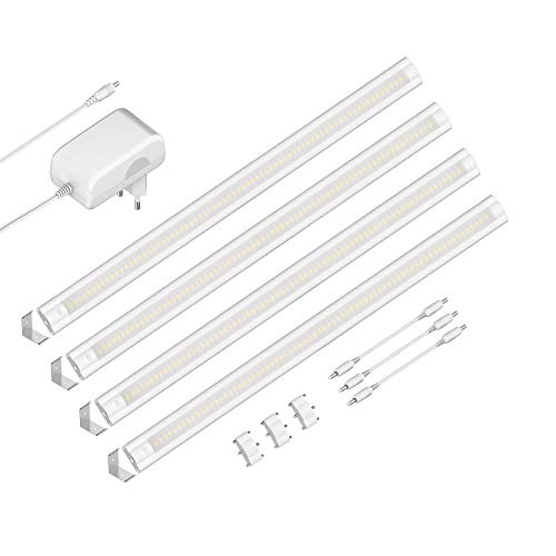 ledscom.de LED Unterbau-Leuchte SIRIS weiß matt, mit Verbinder, Eckmontage, flach, je 50cm, je 531lm, warm-weiß, 4er Set ledscom.de LED Unterbau-Leuchte SIRIS weiß matt, mit Verbinder, Eckmontage, flach, je 50cm, je 531lm, warm-weiß, 4er Set von ledscom.de