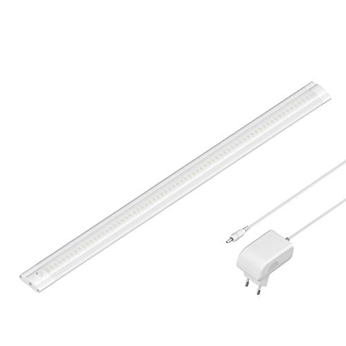ledscom.de LED Unterbau-Leuchte SIRIS weiß matt mit Netzteil, flach, 50cm, 531lm, warm-weiß von ledscom.de