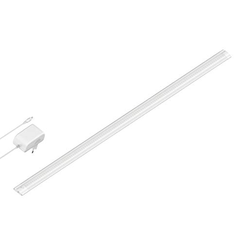 ledscom.de LED Unterbau-Leuchte SIRIS weiß matt mit Netzteil, flach, 90cm, 1044lm, weiß von ledscom.de