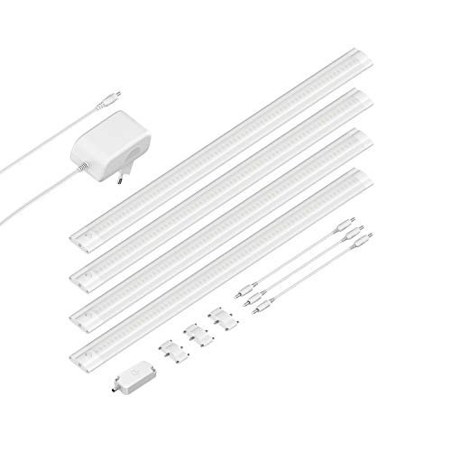 ledscom.de LED Unterbau-Leuchte SIRIS weiß matt mit Touch-Dimmer, flach, je 50cm, je 655lm, weiß, 4er Set ledscom.de LED Unterbau-Leuchte SIRIS weiß matt mit Touch-Dimmer, flach, je 50cm, je 655lm, weiß, 4er Set von ledscom.de