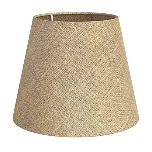 ledscom.de Lampenschirm, Hanf, Textil, Stoff, natur-beige, 200mm Ø, Wohnzimmer, Schlafzimmer, Esszimmer, Loft, Lampenschirm, Stoff, Textil, Tischleuchte, Beige, Hanf, DIY-Lampe, Nachttisch-Lampe von ledscom.de