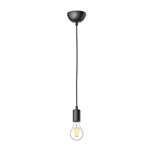 ledscom.de Pendelleuchte DORI, schwarz matt, inkl. E27 Lampe (warmweiß, 11,88W, 1600lm) von ledscom.de