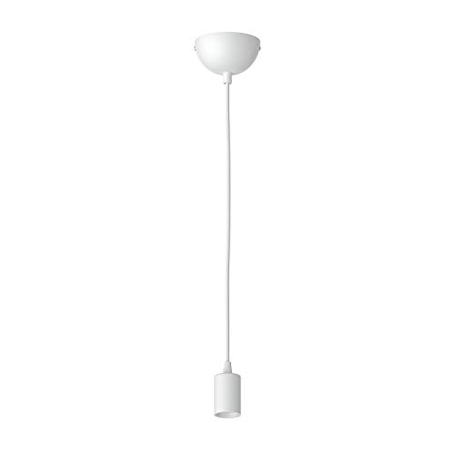 ledscom.de Pendelleuchte/Hängelampe DORI, weiß matt, 1x E27 max. 60W, Vintage, Retro, Bar, Industrial, Led, Seil, Gluebrine, Lampe, Pendelleuchte, Haengeleuchte, Haengelampe, Haengend von ledscom.de