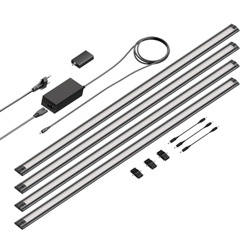 ledscom.de Smarte LED Unterbau-Leuchte SIRIS schwarz matt, WLAN-Controller, flach, Smart-Home, Alexa-fähig, je 90cm, je 1044lm, weiß, 4er Set ledscom.de Smarte LED Unterbau-Leuchte SIRIS schwarz matt, WLAN-Controller, flach, Smart-Home, Alexa-fähig, je 90cm, je 1044lm, weiß, 4er Set von ledscom.de