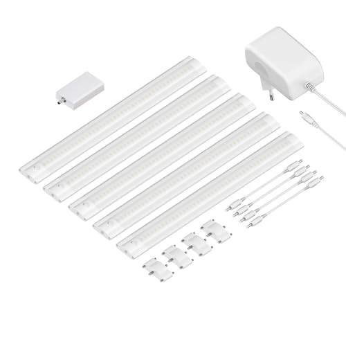 ledscom.de Smarte LED Unterbau-Leuchte SIRIS weiß matt, WLAN-Controller, flach, Smart-Home, Alexa-fähig, je 30cm, je 368lm, warmweiß, 5er Set ledscom.de Smarte LED Unterbau-Leuchte SIRIS weiß matt, WLAN-Controller, flach, Smart-Home, Alexa-fähig, je 30cm, je 368lm, warmweiß, 5er Set von ledscom.de