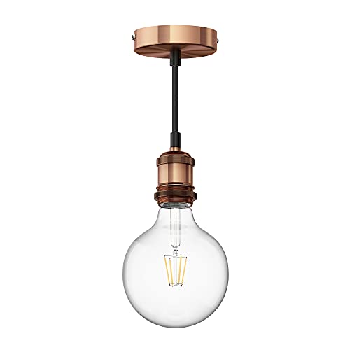 ledscom.de Vintage Pendelleuchte RETRA, bronze + LED Lampe 838lm warmweiß von ledscom.de