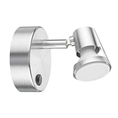 ledscom.de Wand-Leuchte LEONIS Schalter + GU10 LED Lampe weiß 3-Stufen Dimmen: max. 609lm von ledscom.de