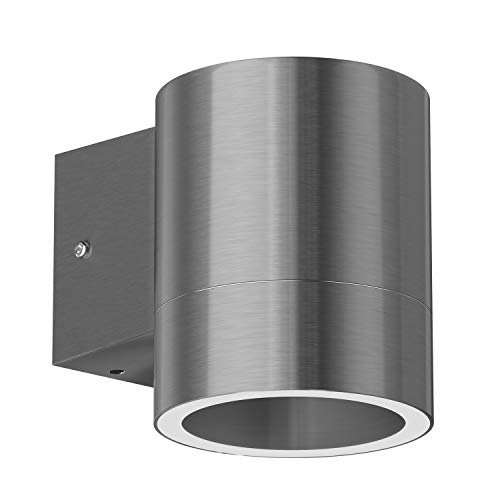 ledscom.de Wandleuchte BIDO für außen, Aluminium, Downlight inkl. GX53 LED Lampe, 372lm warmweiß von ledscom.de