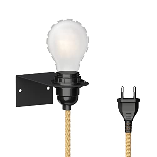 ledscom.de Wandleuchte mit LEKA Hanfkabel E27, 3 m ledscom.de Wandleuchte mit LEKA Hanfkabel E27, 3 m von ledscom.de