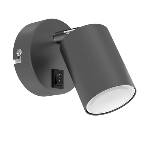 ledscom.de Wandspot WAIKA, einflammig, mit Schalter, GU10, anthrazit matt, inkl. 630lm LED GU10 Lampe, warmweiß ledscom.de Wandspot WAIKA, einflammig, mit Schalter, GU10, anthrazit matt, inkl. 630lm LED GU10 Lampe, warmweiß von ledscom.de