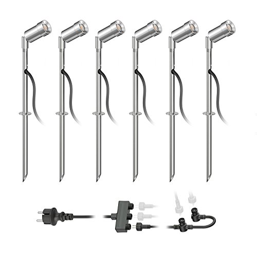ledscom.de LED Gartenstrahler Spico mit Erdspieß für außen IP44 je 105lm warm-weiß 6er Set ledscom.de LED Gartenstrahler Spico mit Erdspieß für außen IP44 je 105lm warm-weiß 6er Set von ledscom.de