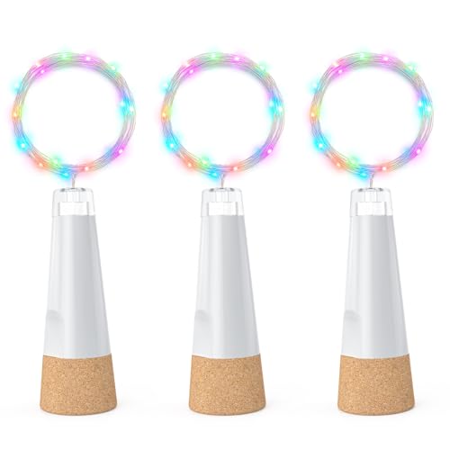 USB Flaschenlicht mit Korken, wiederaufladbare LED Lichterkette 2 m 20 LEDs, Kupferdraht Deko für Flaschen, Weihnachten, Hochzeit, Party, DIY USB Flaschenlicht mit Korken, wiederaufladbare LED Lichterkette 2 m 20 LEDs, Kupferdraht Deko für Flaschen, Weihnachten, Hochzeit, Party, DIY von leegoal