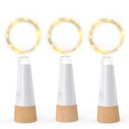 USB Flaschenlicht mit Korken, wiederaufladbare LED Lichterkette 2 m 20 LEDs, Kupferdraht Deko für Flaschen, Weihnachten, Hochzeit, Party, DIY USB Flaschenlicht mit Korken, wiederaufladbare LED Lichterkette 2 m 20 LEDs, Kupferdraht Deko für Flaschen, Weihnachten, Hochzeit, Party, DIY von leegoal