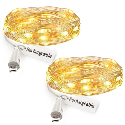 leegoal USB wiederaufladbare Lichterkette, 7 ft 20 LED Kupferdraht Lichter, Akku betrieben Wasserdicht Feuerfliegen‑Stil Ideal für Schlafzimmer Innen/Außen Hochzeit Weihnachten Party leegoal USB wiederaufladbare Lichterkette, 7 ft 20 LED Kupferdraht Lichter, Akku betrieben Wasserdicht Feuerfliegen‑Stil Ideal für Schlafzimmer Innen/Außen Hochzeit Weihnachten Party von leegoal
