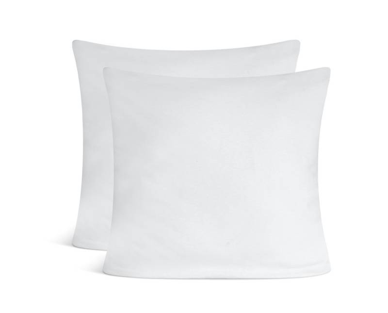 leevitex® Kissenbezüge Kissenbezug, 2er Set, feine Jersey-Qualität, 100% Baumwolle, robuster Reißverschluss von leevitex®