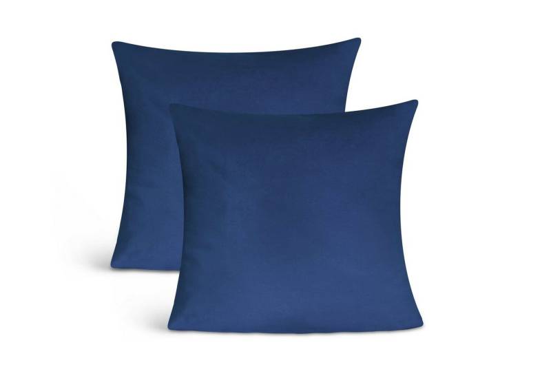 leevitex® Kissenbezüge Kissenbezug, 2er Set, feine Jersey-Qualität, 100% Baumwolle, robuster Reißverschluss von leevitex®