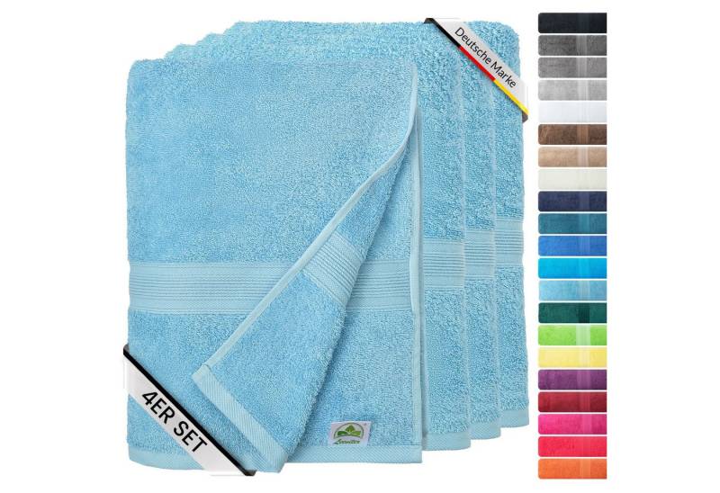 leevitex® Handtuch Frottee 4er Set, 50 x 100 cm, hochwertig verarbeitet & fusselfrei von leevitex®