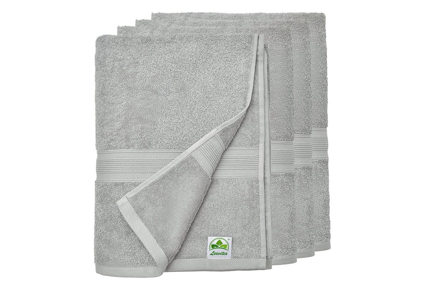 leevitex® Handtuch Frottee 4er Set, 50 x 100 cm, hochwertig verarbeitet & fusselfrei von leevitex®