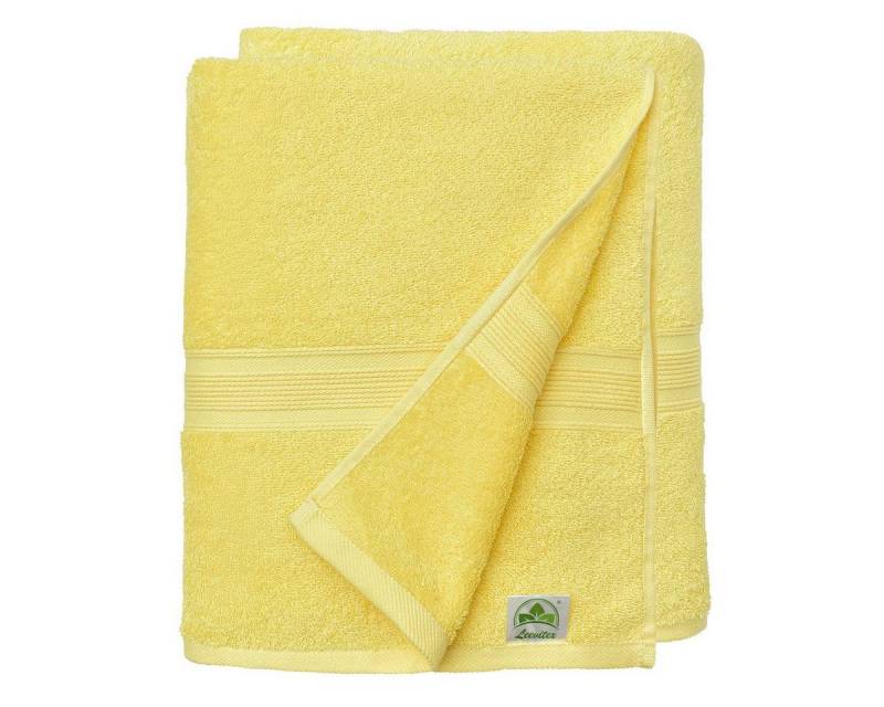 leevitex® Saunatuch Frottee XXL, (2-St), 80 x 200 cm, extra groß & saugfähig, Gelb/Mais von leevitex®