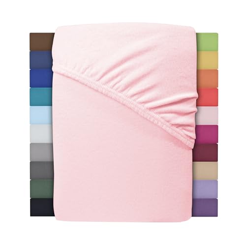 Winter Spannbettlaken | Farbenfrohes Thermo Fleece | Spannbetttuch, Bettlaken in vielen Größen und Farben (Rosa, 180 x 200 cm - 200 x 200 cm) von leevitex