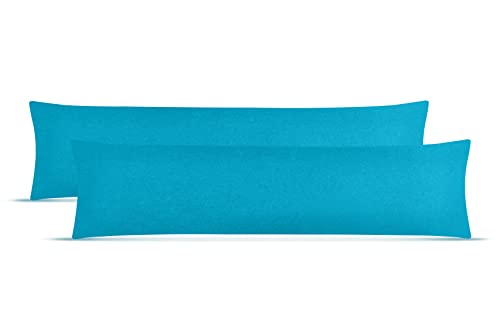 leevitex Kissenbezug Set | 2er Pack | 100% Baumwolle | Jersey | Kissenbezüge | Seitenschläferkissen | Kissenhülle | Nackenkissenbezug | Türkis/Ocean, 40 x 145 cm leevitex Kissenbezug Set | 2er Pack | 100% Baumwolle | Jersey | Kissenbezüge | Seitenschläferkissen | Kissenhülle | Nackenkissenbezug | Türkis/Ocean, 40 x 145 cm von leevitex