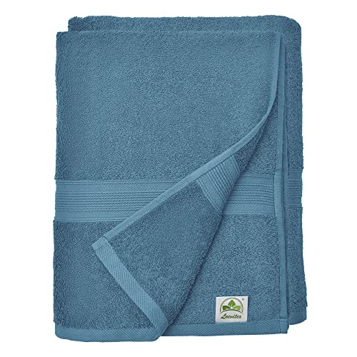 leevitex® Handtuch-Set, flauschig und saugstark, 2 Duschtücher, 70 x 140 cm, Qualität 500 g/m², 100% Baumwolle - Petrol von leevitex