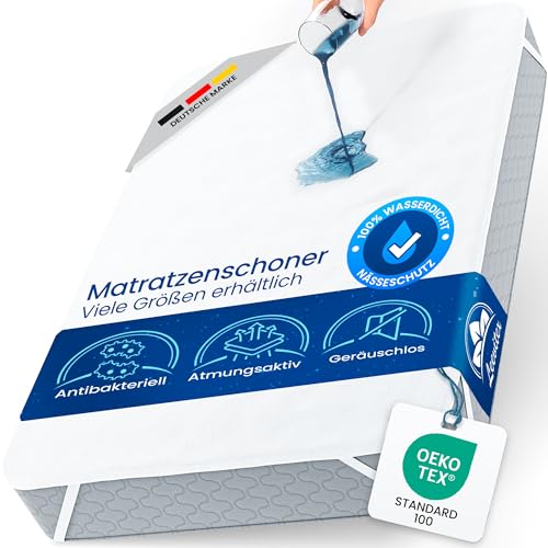 leevitex® Matratzenschoner 140x200 cm (2er Set) - wasserdicht & geräuscharm, atmungsaktive Inkontinenzunterlage mit Silent Guard Technologie, Öko-Tex zertifizierter Matratzenschutz von leevitex