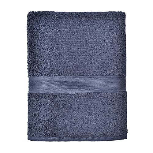 leevitex® Saunahandtuch XXL, flauschig und saugstark, 1 Saunatuch, 80 x 200 cm, Qualität 500 g/m², 100% Baumwolle - Navyblau von leevitex