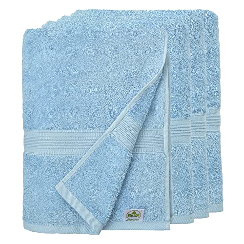 leevitex® Handtuch-Set, saugstark, 50 x 100 cm | Qualität 500 g/m² | 100% Baumwolle | Hellblau von leevitex
