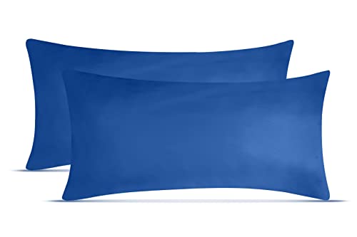 leevitex Jersey Kissenbezug 40 x 60 cm | 2er Set | 100% Baumwolle | 170 g/m² | Öko-Tex | Nackenkissenbezug | Royalblau/Königsblau leevitex Jersey Kissenbezug 40 x 60 cm | 2er Set | 100% Baumwolle | 170 g/m² | Öko-Tex | Nackenkissenbezug | Royalblau/Königsblau von leevitex