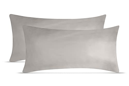 leevitex Jersey Kissenbezug 40 x 80 cm | 2er Set | 100% Baumwolle | 170 g/m² | Öko-Tex | Silber/Hellgrau leevitex Jersey Kissenbezug 40 x 80 cm | 2er Set | 100% Baumwolle | 170 g/m² | Öko-Tex | Silber/Hellgrau von leevitex