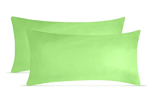 leevitex Jersey Kissenbezug 40 x 80 cm | 2er Set | 170 g/m² | 100% Baumwolle | Öko-Tex | Apfelgrün/Hellgrün leevitex Jersey Kissenbezug 40 x 80 cm | 2er Set | 170 g/m² | 100% Baumwolle | Öko-Tex | Apfelgrün/Hellgrün von leevitex