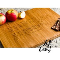 Personalisiertes, Graviertes Benutzerdefiniertes Handschrift-Schneidebrett Von Linke Küste Original von leftcoastoriginal